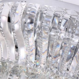 Plafonniers ronds en cristal contemporains et modernes de 38 cm et 57 cm