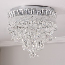 Plafonniers encastrés ronds modernes en cristal de 40 cm à prix abordable