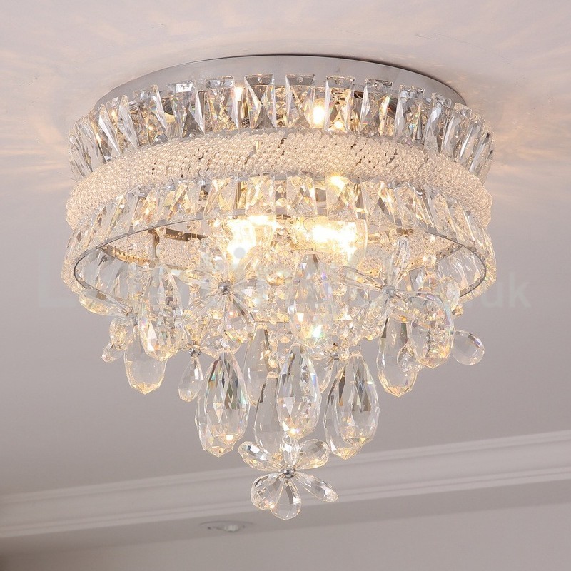 Plafonniers encastrés ronds modernes en cristal de 40 cm à prix abordable