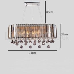 Lustre rectangulaire en cristal de luxe abordable