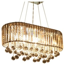 Lustre rectangulaire en cristal de luxe abordable