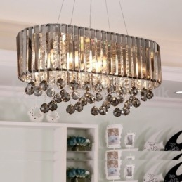 Lustre rectangulaire en cristal de luxe abordable
