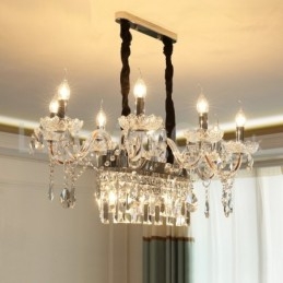 Lustre en cristal à bougie créatif contemporain