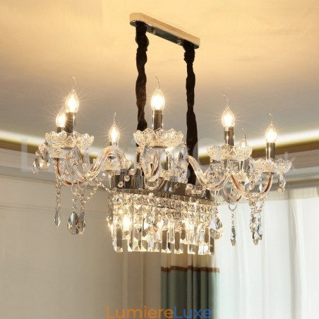 Lustre en cristal à bougie créatif contemporain Lustre en cristal à bougie créatif contemporain