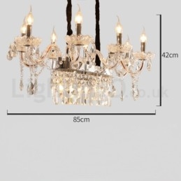 Lustre en cristal à bougie créatif contemporain
