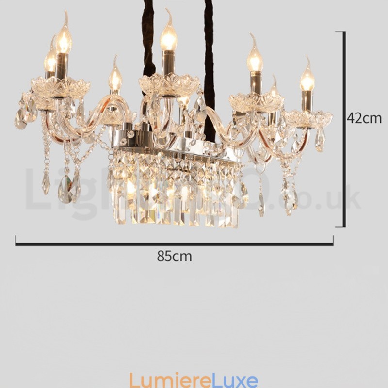 Lustre en cristal à bougie créatif contemporain