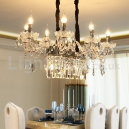 Lustre en cristal à bougie créatif contemporain
