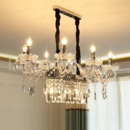 Lustre en cristal à bougie créatif contemporain