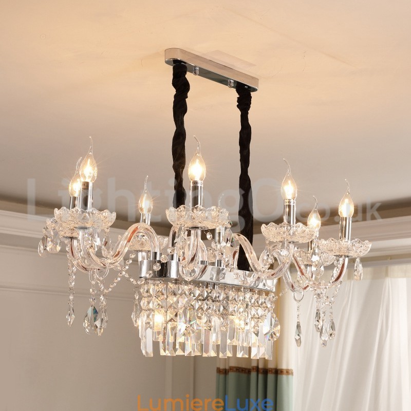 Lustre en cristal à bougie créatif contemporain