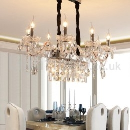 Lustre en cristal à bougie créatif contemporain
