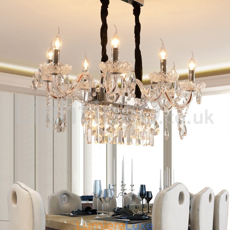 Lustre en cristal à bougie créatif contemporain