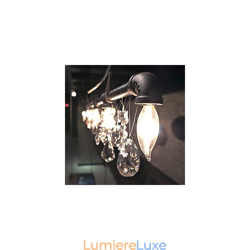 Lustre créatif à 5 lumières de style nord-américain en forme de tuyau