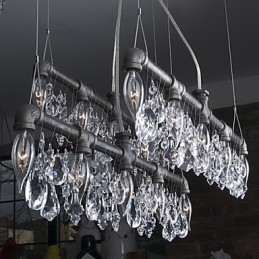 Lustre créatif à 5 lumières de style nord-américain en forme de tuyau