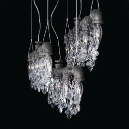 Lustre créatif à 5 lumières de style nord-américain en forme de tuyau