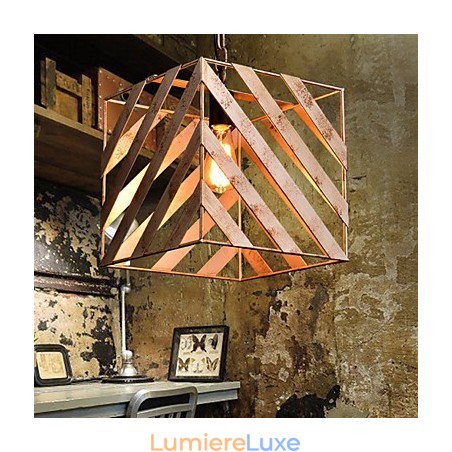 Lampe en fer rétro Lustre de style industriel minimaliste moderne Lampe en fer rétro Lustre de style industriel minimaliste moderne