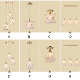Suspension moderne à 1 ou 3 lumières à bas prix