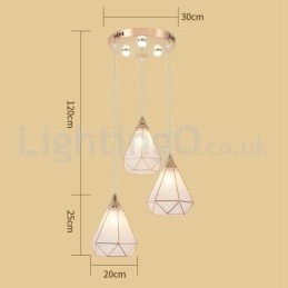 Suspension moderne à 1 ou 3 lumières à bas prix