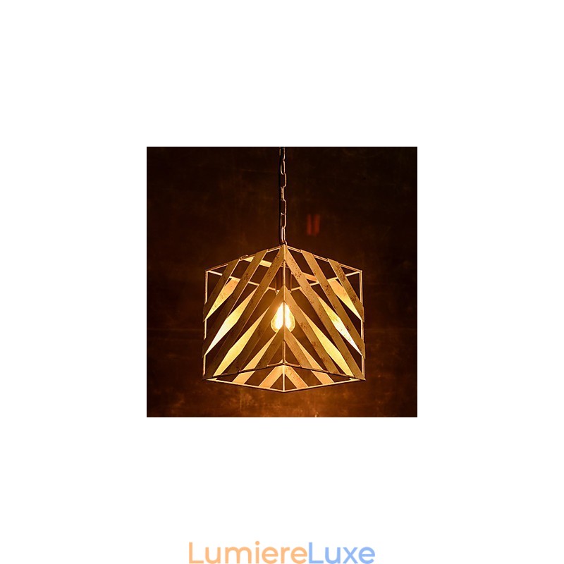 Lampe en fer rétro Lustre de style industriel minimaliste moderne