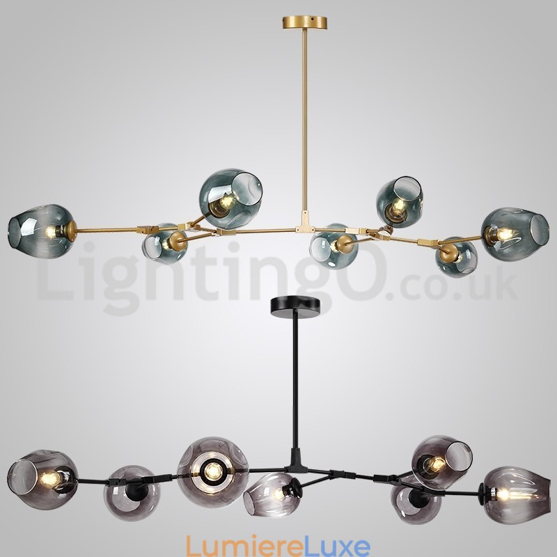 Lustre en verre Magic Bean moderne et nordique Lustre moléculaire
