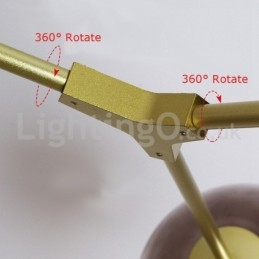 Lustre en verre Magic Bean moderne et nordique Lustre moléculaire