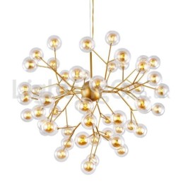 Lustre à bulles moléculaires postmoderne nordique Lustre en verre