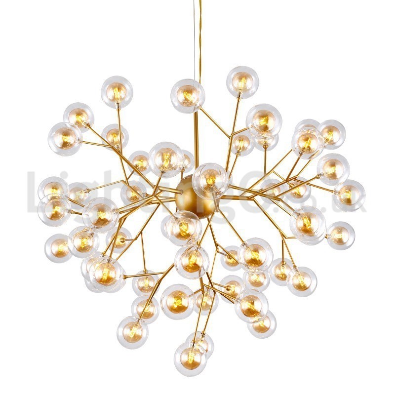 Lustre à bulles moléculaires postmoderne nordique Lustre en verre