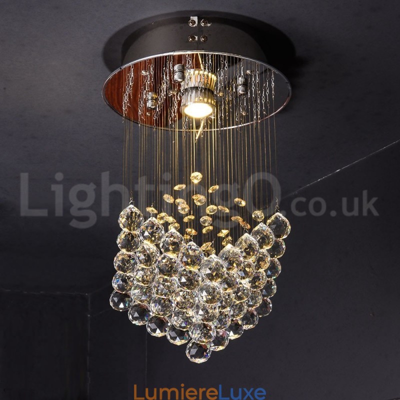 Plafonnier suspendu moderne en cristal K9, 1 lumière, luminaire d'intérieur