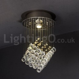 Plafonnier suspendu moderne en cristal K9, 1 lumière, luminaire d'intérieur