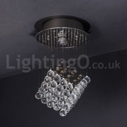 Plafonnier suspendu moderne en cristal K9, 1 lumière, luminaire d'intérieur