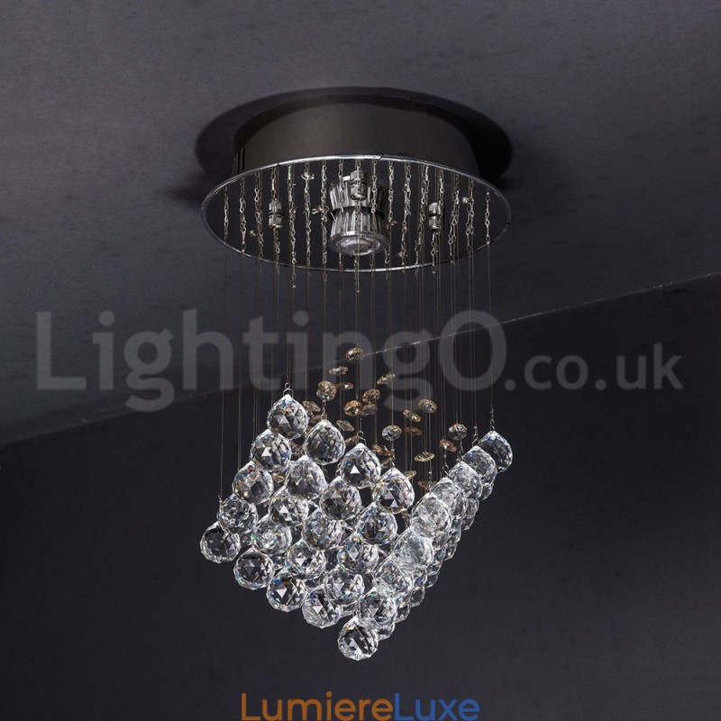 Plafonnier suspendu moderne en cristal K9, 1 lumière, luminaire d'intérieur