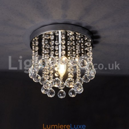 Lustre rond moderne en cristal pour porche Lustre rond moderne en cristal pour porche