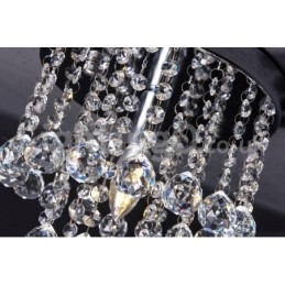 Lustre rond moderne en cristal pour porche