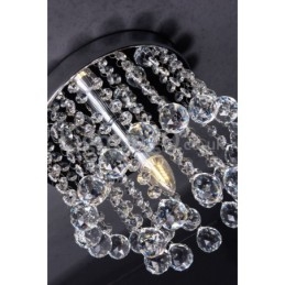 Lustre rond moderne en cristal pour porche