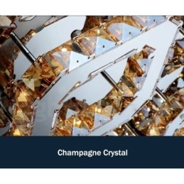 Plafonniers encastrés carrés modernes en cristal à intensité variable avec télécommande