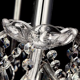 Lustre de luxe à 6 lumières avec bougie