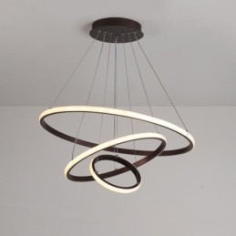 Suspension lumineuse à intensité variable avec télécommande et anneaux au design moderne