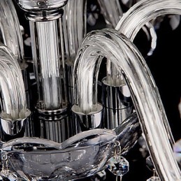 Lustre de luxe à 6 lumières avec bougie