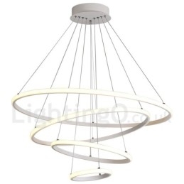 Suspension lumineuse à intensité variable avec télécommande et anneaux au design moderne