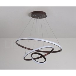 Suspension lumineuse à intensité variable avec télécommande et anneaux au design moderne