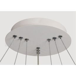 Suspension lumineuse à intensité variable avec télécommande et anneaux au design moderne