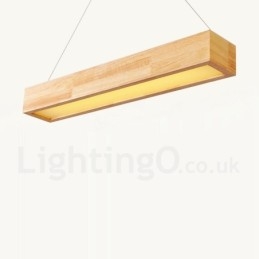 Suspension longue moderne en bois