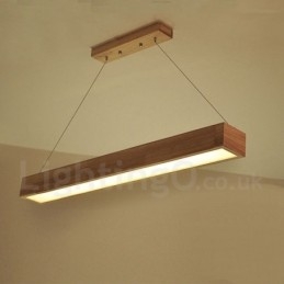 Suspension longue moderne en bois