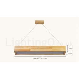 Suspension longue moderne en bois