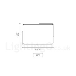Plafonnier rectangulaire ultra fin en bois multicolore à intensité variable avec abat-jour en acrylique, style nordique