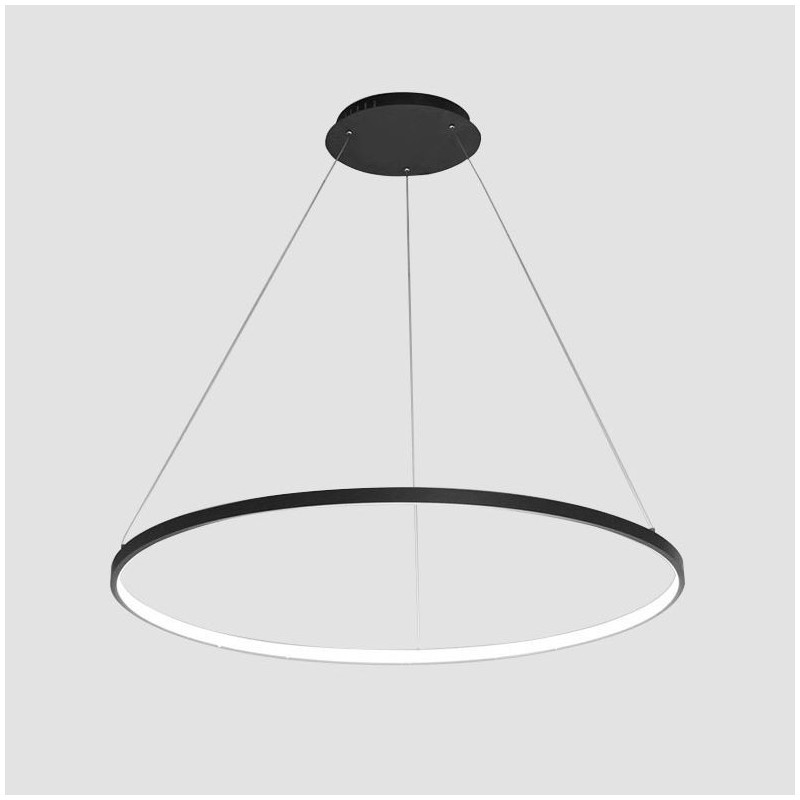Suspension à intensité variable 63 W, diamètre 100 cm, design moderne, anneau