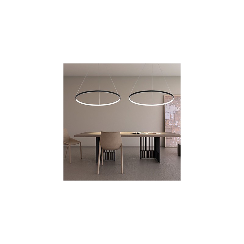 Suspension à intensité variable 63 W, diamètre 100 cm, design moderne, anneau