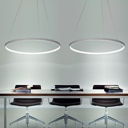 Suspension à intensité variable 63 W, diamètre 100 cm, design moderne, anneau