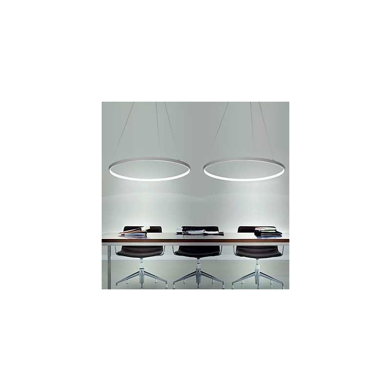 Suspension à intensité variable 63 W, diamètre 100 cm, design moderne, anneau