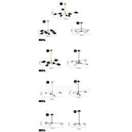 Lustre contemporain moderne en forme de tuyau avec abat-jour en acrylique blanc et noir