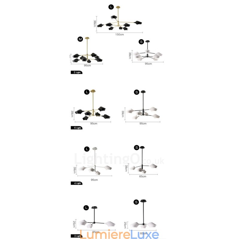 Lustre contemporain moderne en forme de tuyau avec abat-jour en acrylique blanc et noir